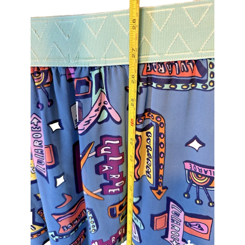 LuLaRoe Lola Skirt S Retro Neon Diner Vegas Logo Signs NWT - Picture 8 of 9